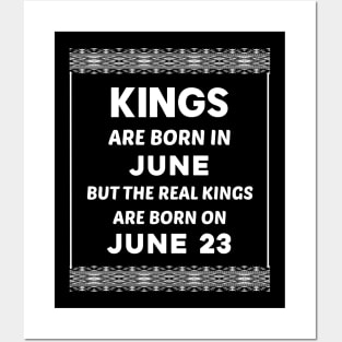 Birthday King White June 23 23rd Posters and Art